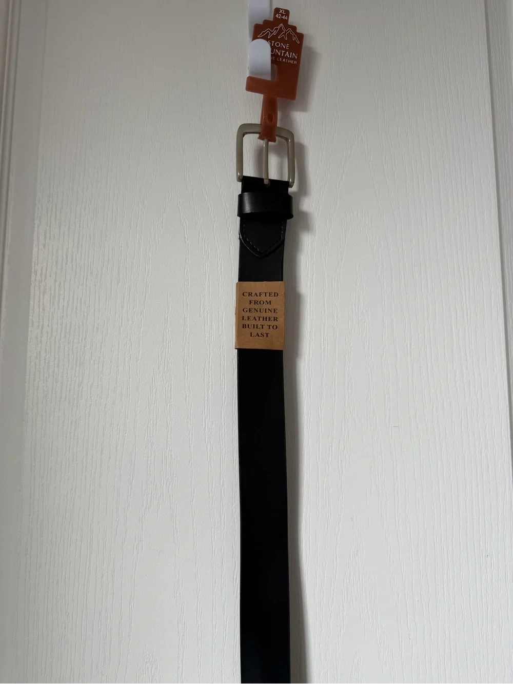 New Men's Black Leather Dress Belt
